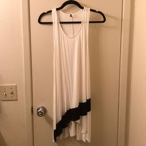 NWOT White loose tank dress